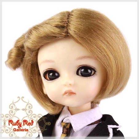 Perruque Mohair Blond pour poupée 8 inch