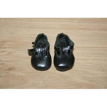 Chaussures Noires T-Strap pour Boneka