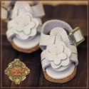 Sandales blanches Fleur  pour Yu Ping