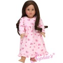 Longue chemise de nuit rose fleurie - Sophia's