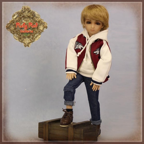 Tenue Boy Style Blouson et Jeans pour poupée Rubyred 30 Cm
