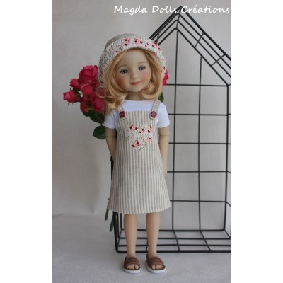 Tenue Rose de porcelaine pour Poupée Fashion Friends 36 Cm - Magda Dolls Creations