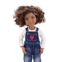 Fashion Friends Doll Dungaree Day Clothes - Ruby Red