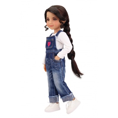 Fashion Friends Doll Dungaree Day Clothes - Ruby Red