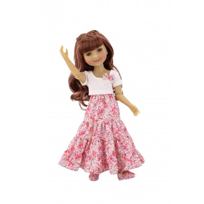Fashion Friends Doll Full on Floral Clothes - Ruby Red