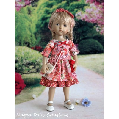 Tenue Fraise des Bois pour poupée Boneka - Magda Dolls Creations