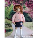 Navy blue outfit for Little Darling doll