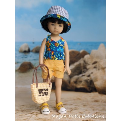 Tenue Tahiti pour poupée Little Darling - Magda Dolls Creations