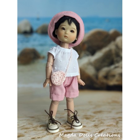 Tenue Crète pour poupée Ten Ping et Mini Sara - Magda Dolls