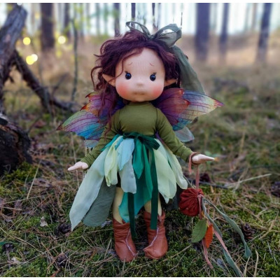 Forest Fairy Organic Cotton Articulated Doll - Art 'n Doll