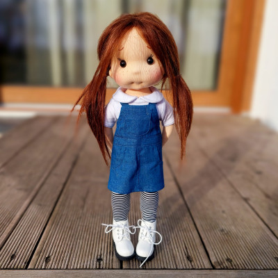 Ruby Organic Cotton Articulated Doll - Art 'n Doll