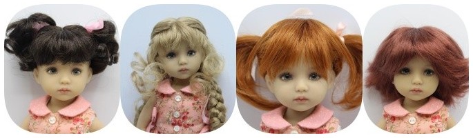 Doll Wigs - Size 6/7 for Little Darling / Mini Maru Dolls